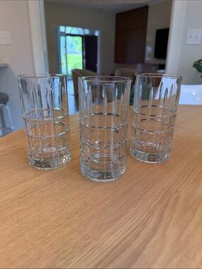 Vintage Anchor Hocking Tartan Manchester 16 oz Glasses - Set of 3